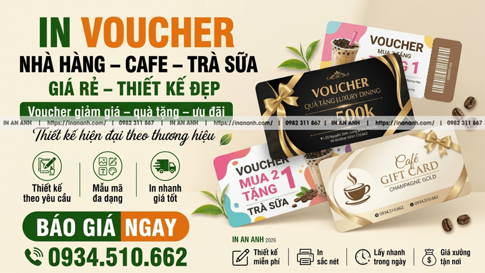 In Voucher Nhà Hàng – Cafe – Trà Sữa Giá Rẻ