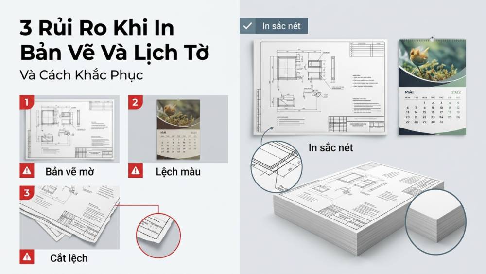 Khắc phục 3 rủi ro thường gặp khi in ấn bản vẽ và lịch tờ tại xưởng thiếu kinh nghiệm