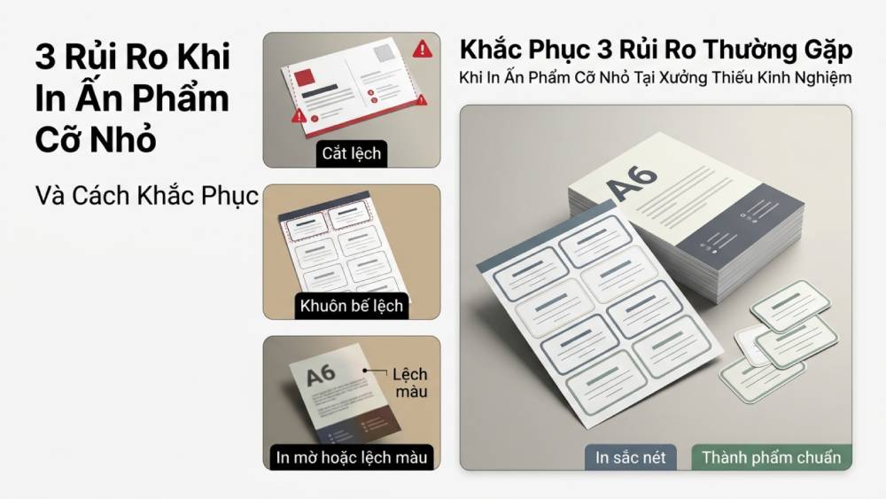 Khắc phục 3 rủi ro thường gặp khi in ấn phẩm cỡ nhỏ tại xưởng thiếu kinh nghiệm