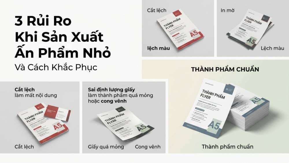 Khắc phục 3 rủi ro thường gặp khi sản xuất ấn phẩm nhỏ tại xưởng thiếu kinh nghiệm