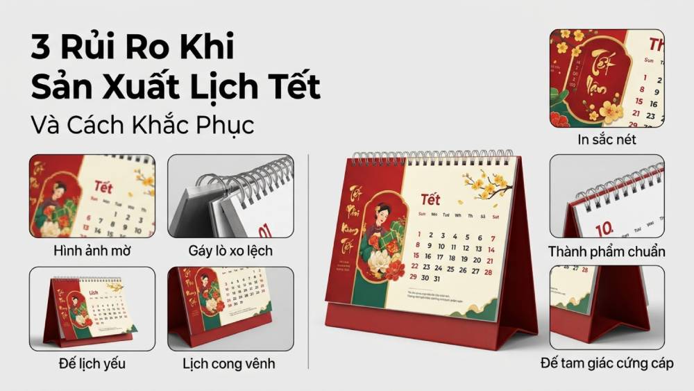 Khắc phục 3 rủi ro thường gặp khi sản xuất lịch Tết tại xưởng thiếu kinh nghiệm