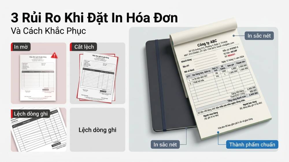 Khắc Phục 3 Rủi Ro Tồi Tệ Khi Đặt In Hóa Đơn Tại Xưởng Dịch Vụ Yếu Kém