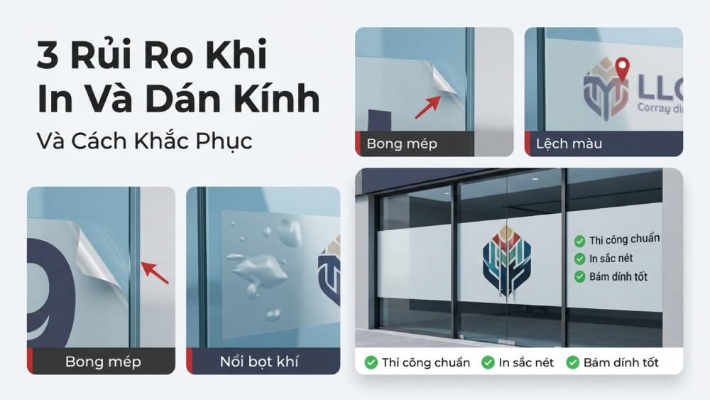 Khắc Phục 3 Rủi Ro Tồi Tệ Khi In Và Dán Kính Tại Các Đơn Vị Yếu Kém