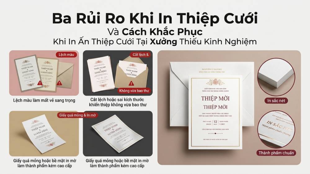 Khắc phục ba rủi ro thường gặp khi in ấn thiệp cưới tại xưởng thiếu kinh nghiệm
