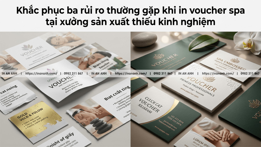 Khắc phục ba rủi ro thường gặp khi in voucher spa tại xưởng sản xuất thiếu kinh nghiệm