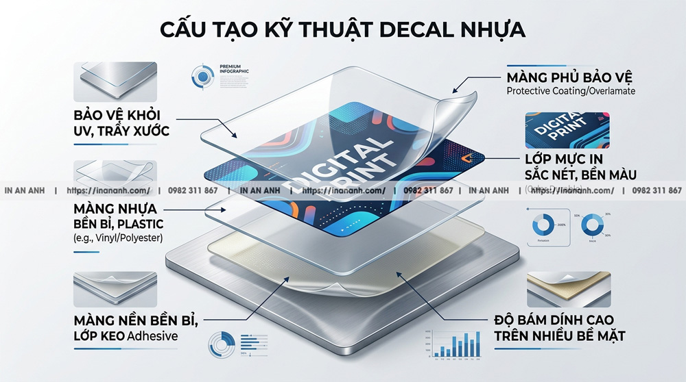 Khái Niệm Decal Nhựa Là Gì Cùng Cấu Tạo Kỹ Thuật Chi Tiết