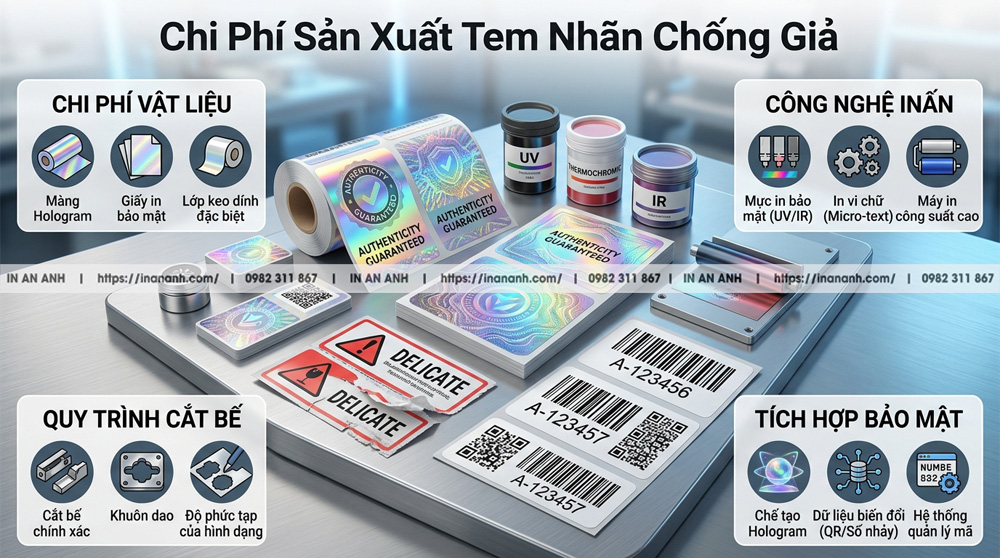 Khái Niệm Kỹ Thuật Về Chi Phí Sản Xuất Tem Nhãn Chống Giả