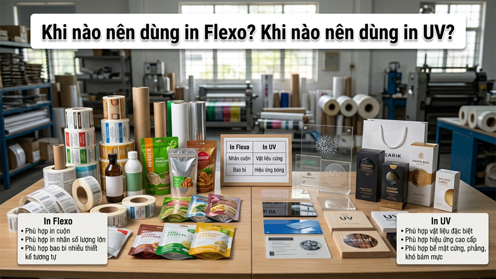 Khi Nào Nên In Flexo? Khi Nào Nên In UV?
