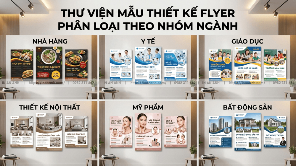 Kho Thư Viện Mẫu Thiết Kế Tờ Rơi Theo Từng Nhóm Ngành Nghề