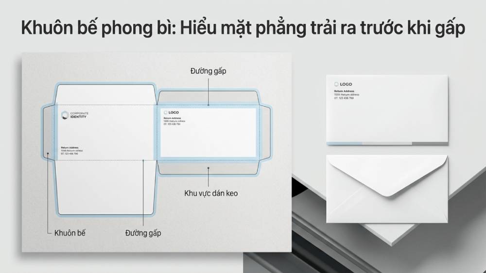 Khuôn Bế Phong Bì: Hiểu Mặt Phẳng Trải Ra Trước Khi Gấp