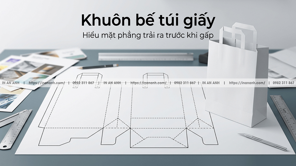 Khuôn Bế Túi Giấy: Hiểu Mặt Phẳng Trải Ra Trước Khi Gấp