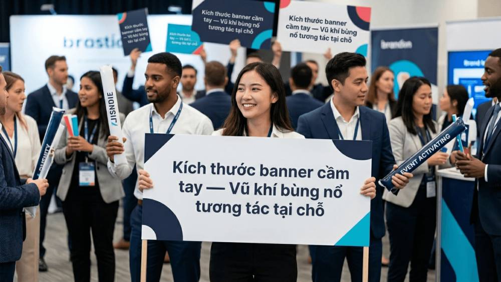 Kích Thước Banner Cầm Tay: Vũ Khí Bùng Nổ Tương Tác Tại Chỗ