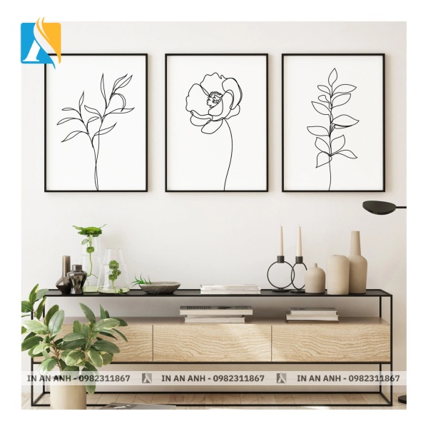 Ảnh khổ A2 treo tường phong cách minimalist
