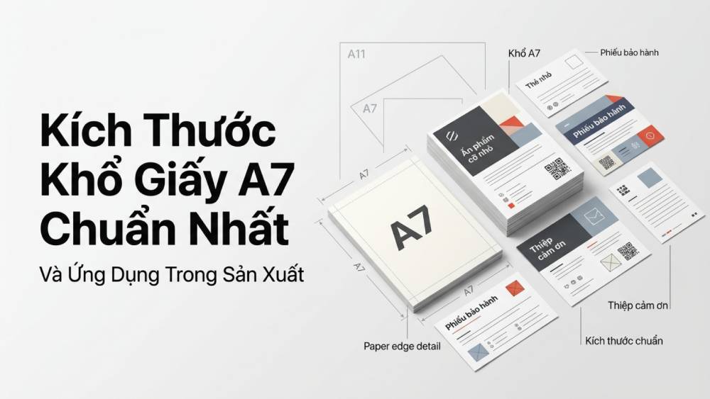 Kích Thước Khổ Giấy A7 Chuẩn Nhất Và Ứng Dụng Trong Sản Xuất
