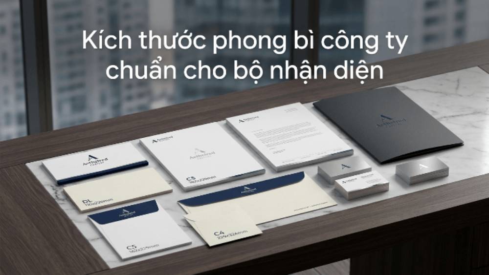 Kích Thước Phong Bì Công Ty Chuẩn Cho Bộ Nhận Diện Thương Hiệu