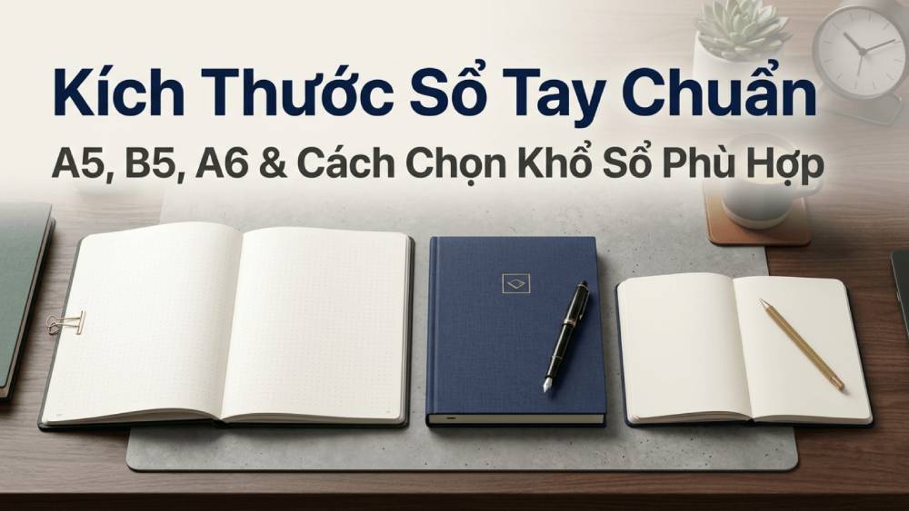 Kích Thước Sổ Tay Chuẩn A5, B5, A6 Và Cách Chọn Khổ Sổ Phù Hợp