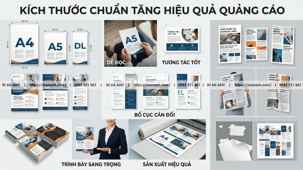 LỢI ÍCH SẢN PHẨM KHI ỨNG DỤNG KÍCH THƯỚC FLYER CHUẨN