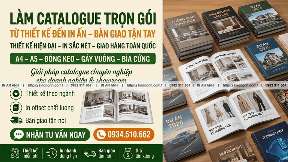 Làm Catalogue Trọn Gói - Từ Thiết Kế Đến In Ấn, Bàn Giao Tận Tay