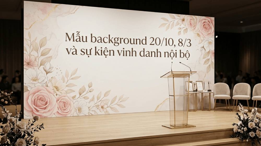 Mẫu Background 20/10, 8/3 Và Sự Kiện Vinh Danh Nội Bộ