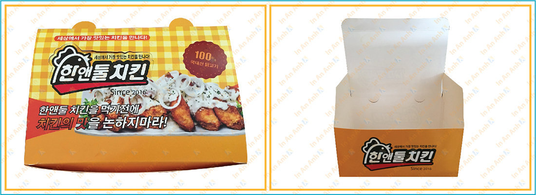 mẫu bao bì đựng gà rán giá rẻ
