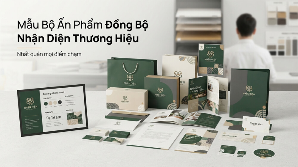 Mẫu Bộ Ấn Phẩm Đồng Bộ Branding