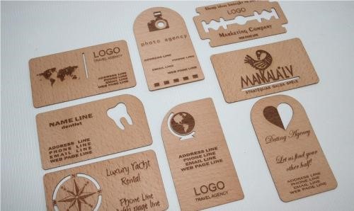 Thiết kế sáng tạo card visit được làm bằng chất liệu gỗ