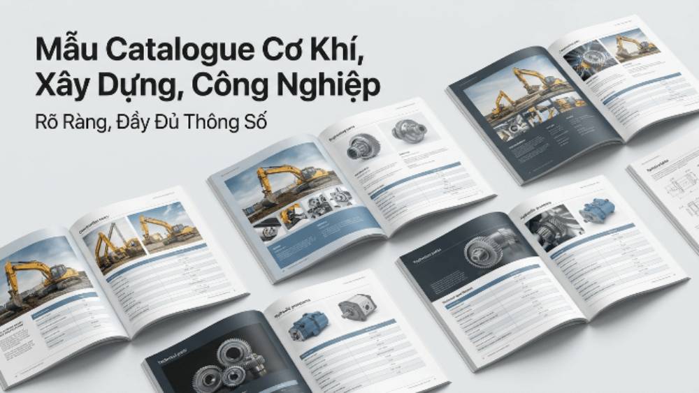 Mẫu Catalogue Cơ Khí, Xây Dựng, Công Nghiệp Rõ Ràng Đầy Đủ Thông Số