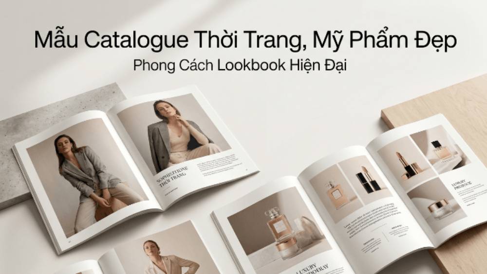 Mẫu Catalogue Thời Trang, Mỹ Phẩm Đẹp Phong Cách Lookbook Hiện Đại