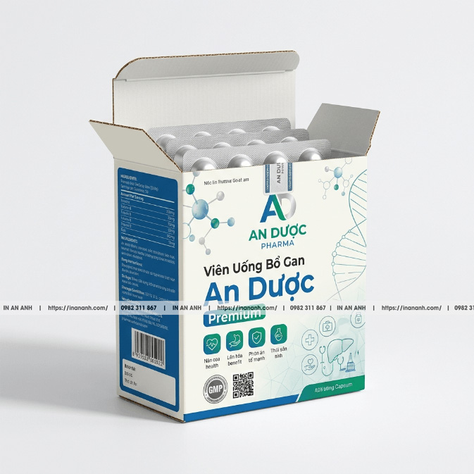 Mẫu hộp carton sóng đựng thực phẩm chức năng đáy tự khóa