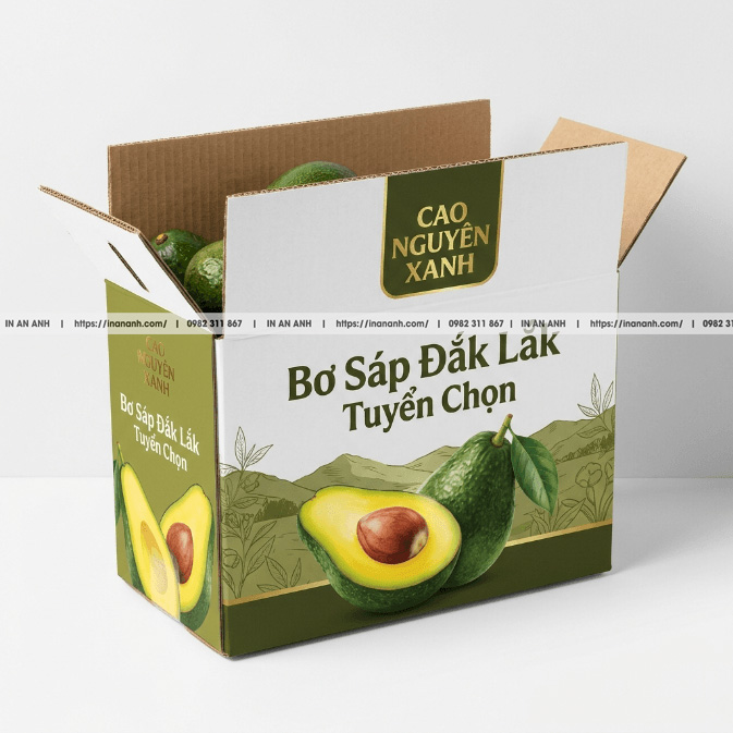 Mẫu hộp carton sóng đựng bơ đáy khóa tay duplex