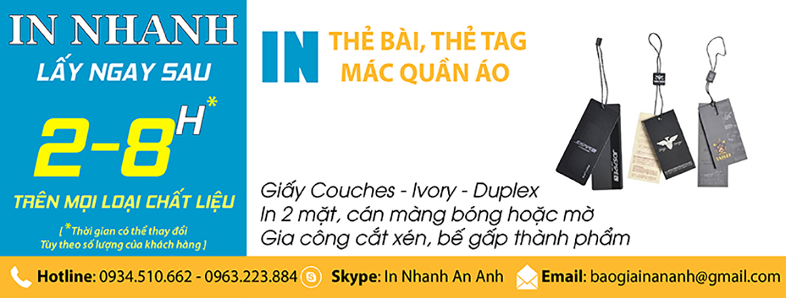 Bảng giá in ấn thẻ bài thẻ tag