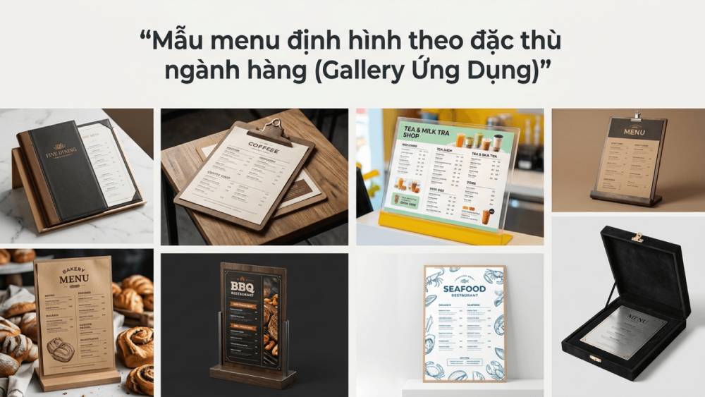 Mẫu Menu Định Hình Theo Đặc Thù Ngành Hàng: Gallery Ứng Dụng
