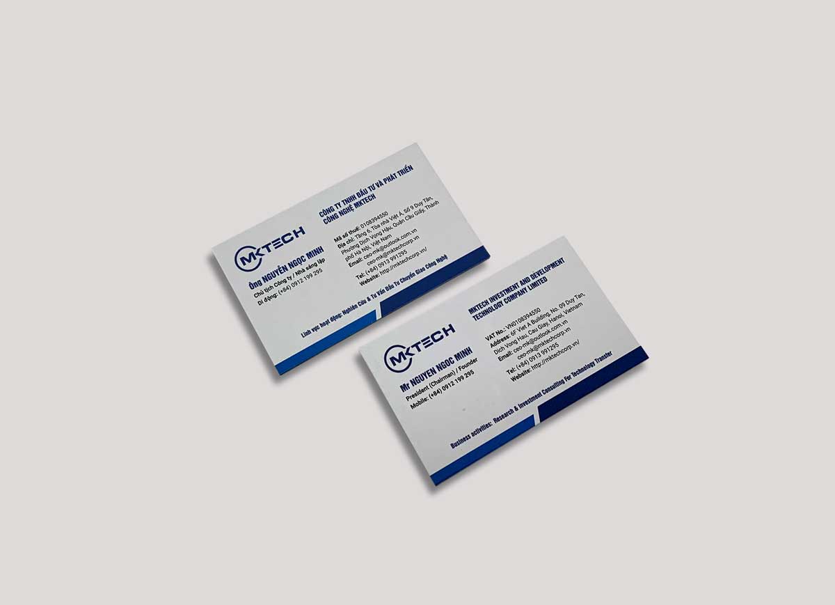 Name card dành cho chủ tịch - Mẫu số 2