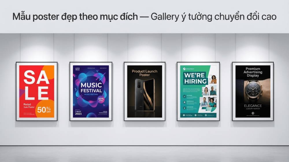 Mẫu Poster Đẹp Theo Mục Đích: Gallery Ý Tưởng Chuyển Đổi Cao