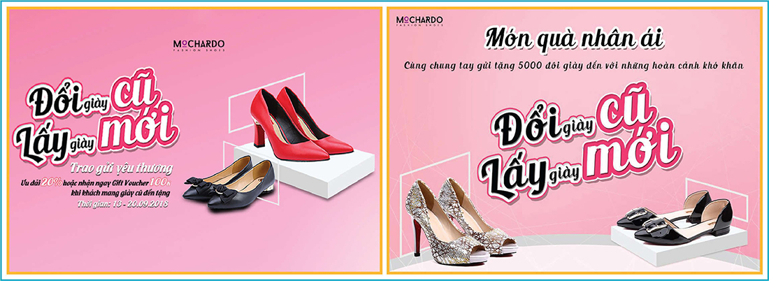 Mẫu poster quàng cáo giày dép bắt mắt khách hàng