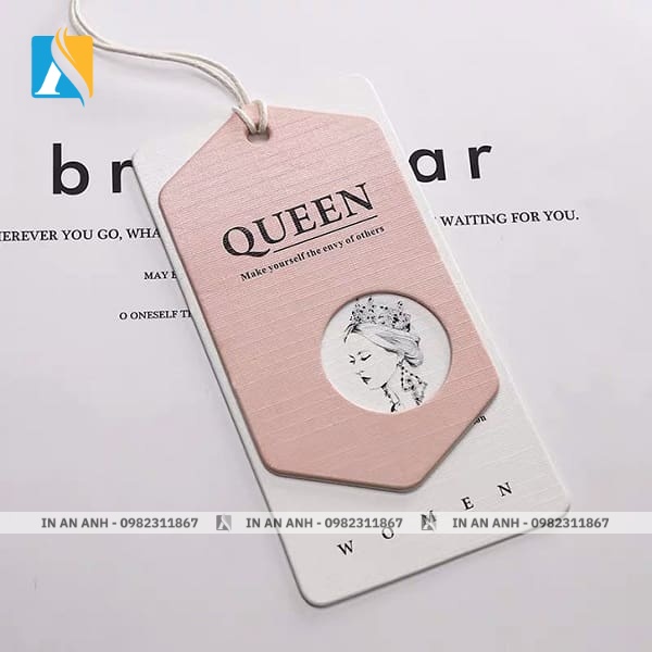 Mẫu tag quần áo bằng giấy 2 lớp