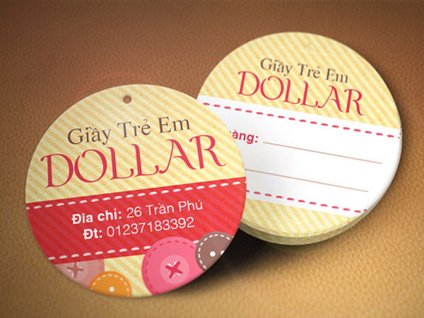 Mẫu tag quần áo hình tròn