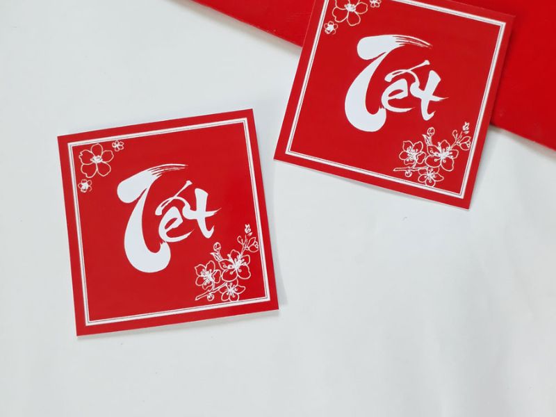 Mẫu Tem Quà Tết