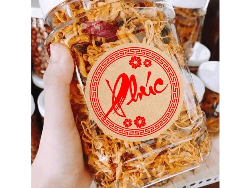 Mẫu tem dán quà tết hình tròn