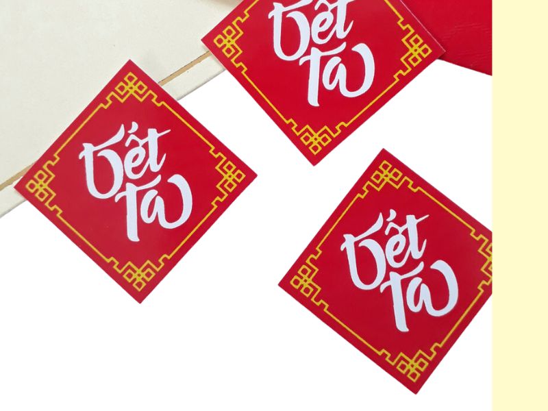 Mẫu Tem Quà Tết