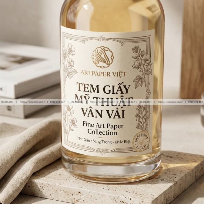 Mẫu Tem Decal Giấy Mỹ Thuật Vân Vải, Vân Đá — Chất Liệu Đặc Biệt Tạo Điểm Nhấn Cao Cấp