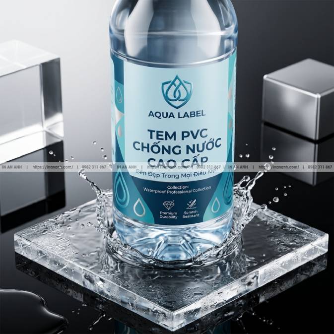 Mẫu Tem Decal Nhựa PVC Chống Nước — Bề Mặt Bóng, Chịu Nước Chịu Trầy Xước