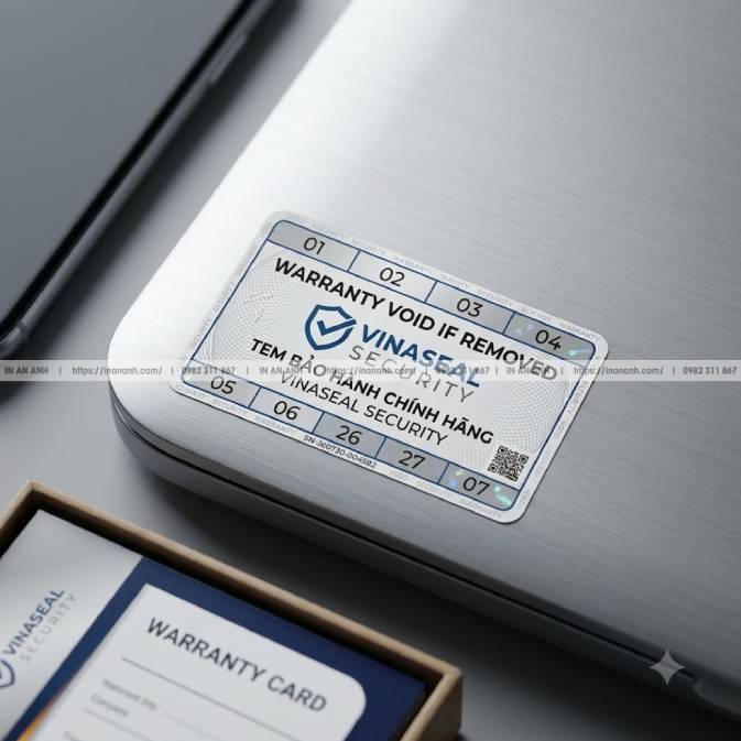 Mẫu Tem Decal Vỡ (Tem Bảo Hành/Chống Bóc) — Bề Mặt Giòn Tự Hủy Khi Gỡ