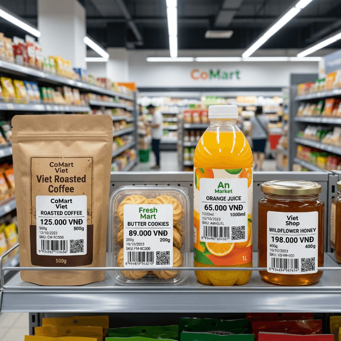 Dự án tem mã vạch barcode và tem giá đã in tại In An Anh