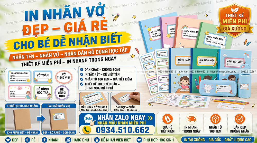 in nhãn vở giá rẻ