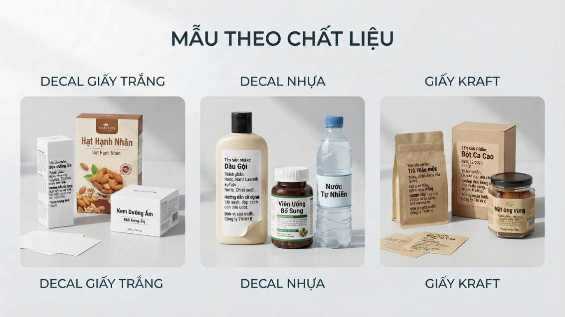 Mẫu theo chất liệu