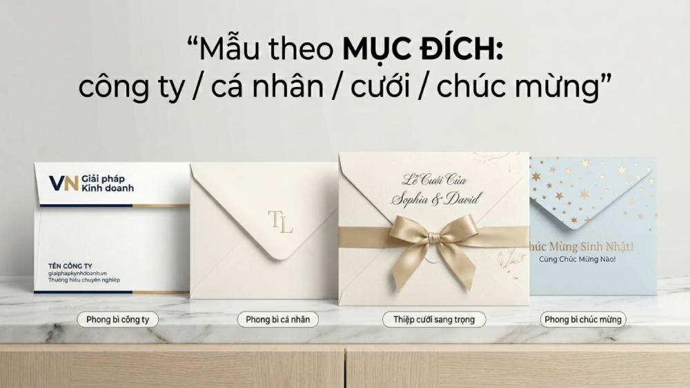 Mẫu Theo Mục Đích: Công Ty, Cá Nhân, Cưới, Chúc Mừng