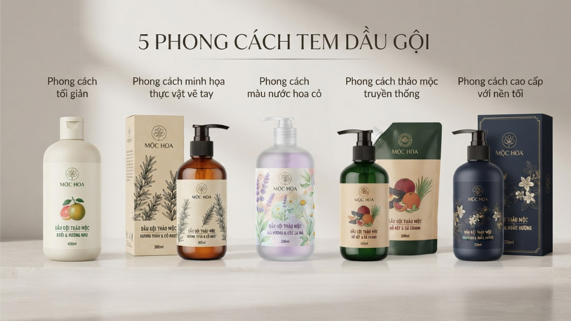 Mẫu theo phong cách thiết kế phổ biến