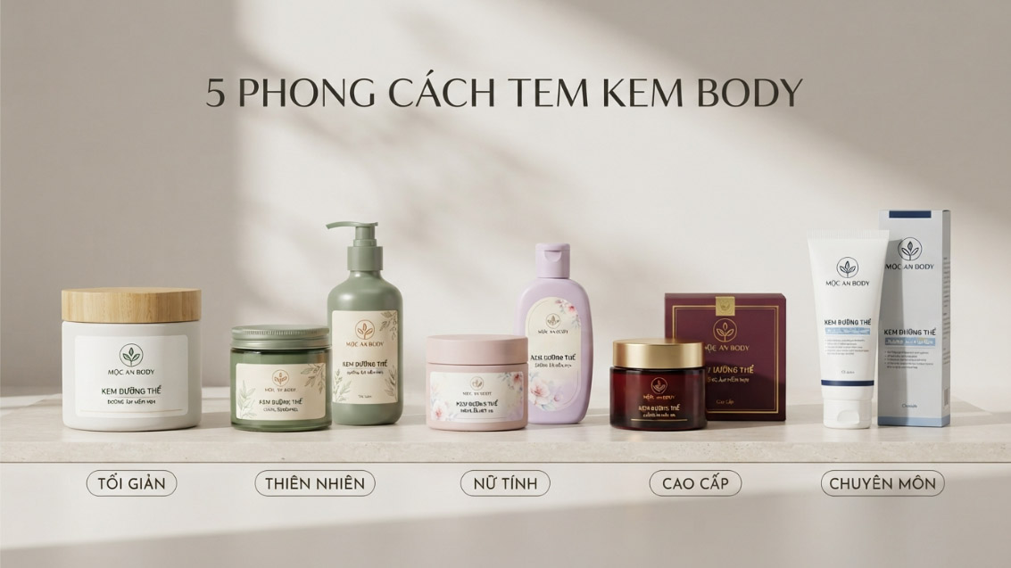 Mẫu theo phong cách thiết kế phổ biến