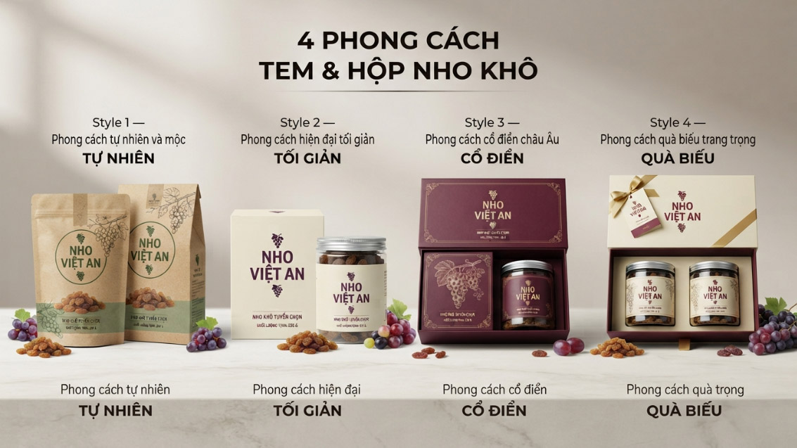 Mẫu theo phong cách thiết kế phổ biến